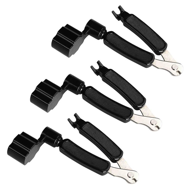 CJRSLRB 3Pack Guitar String Winder Guitar String Cutter and Bridge Pin Puller, 3 in 1 Guitar Tool Guitar Accessories - Image 1